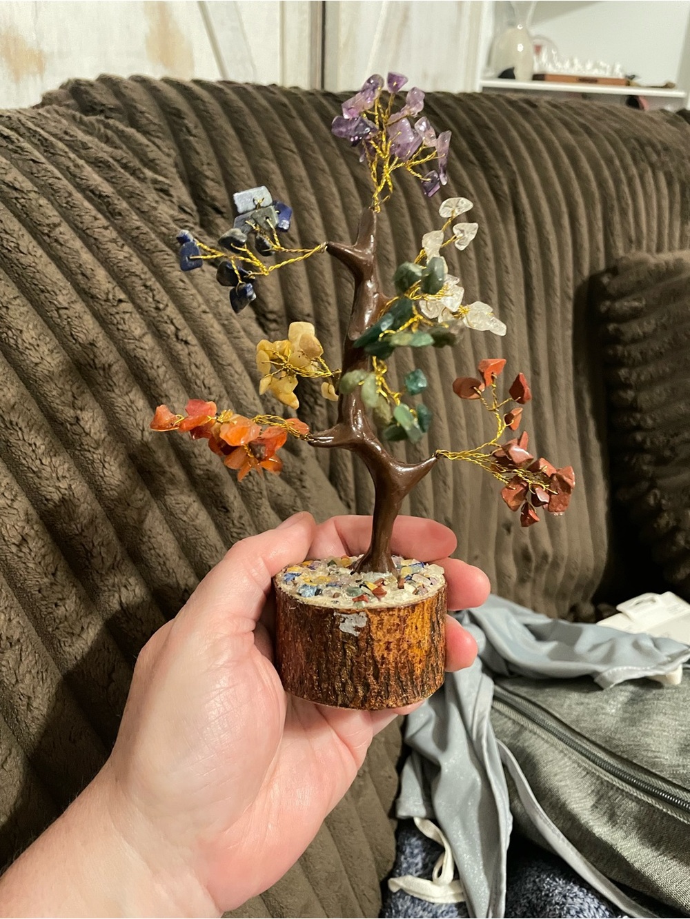 Multi-Color Chakra Meditation Gemstone Tree